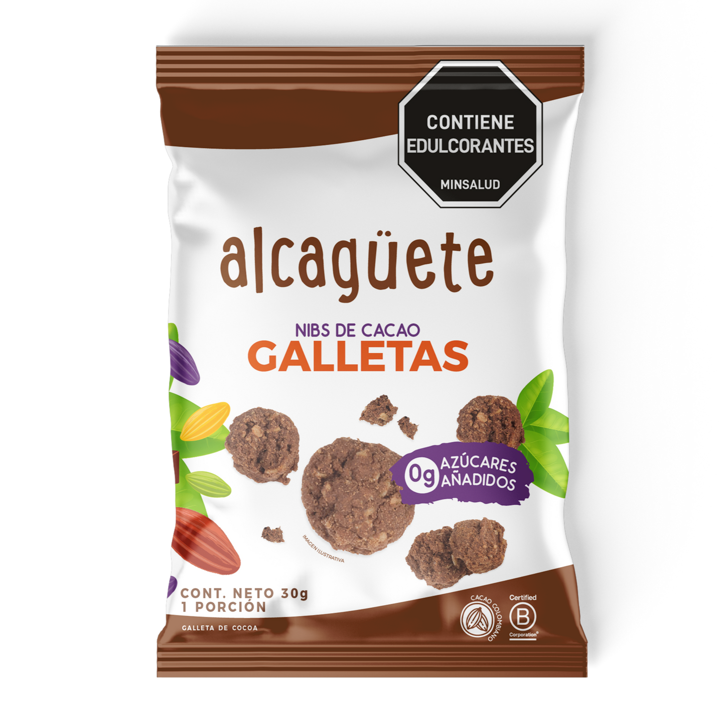 5 Pack Galletas Nibs de Cacao