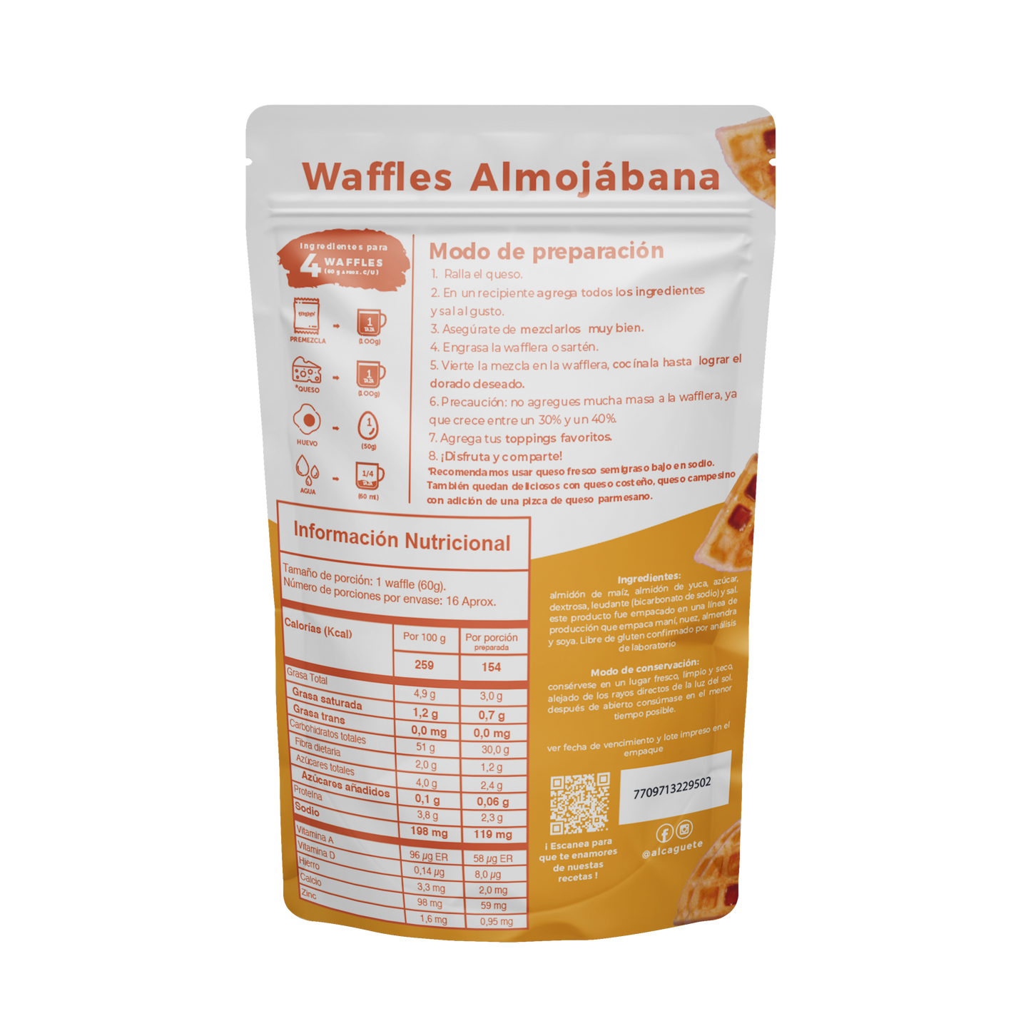 Premezcla waffles de Almojabana 400g