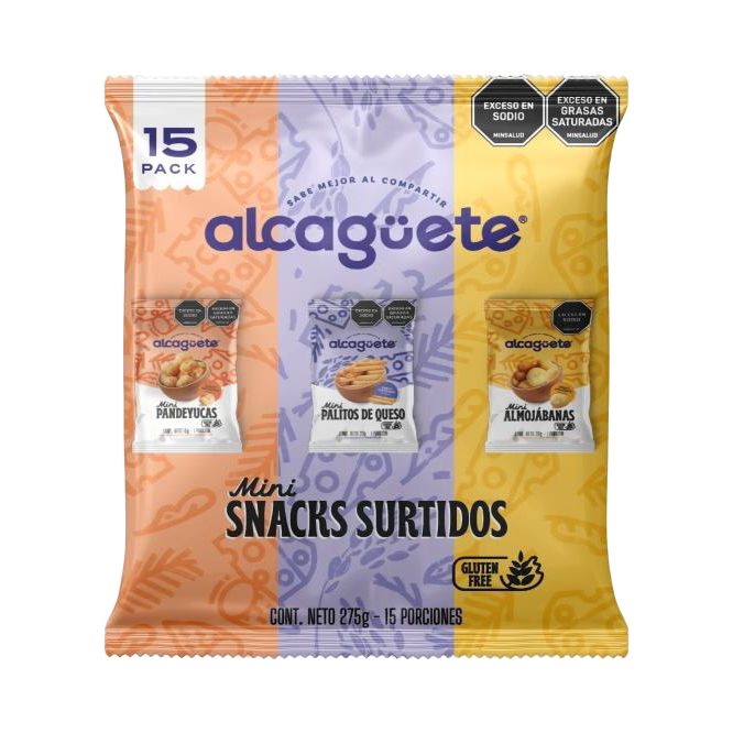 15 pack snacks sin gluten