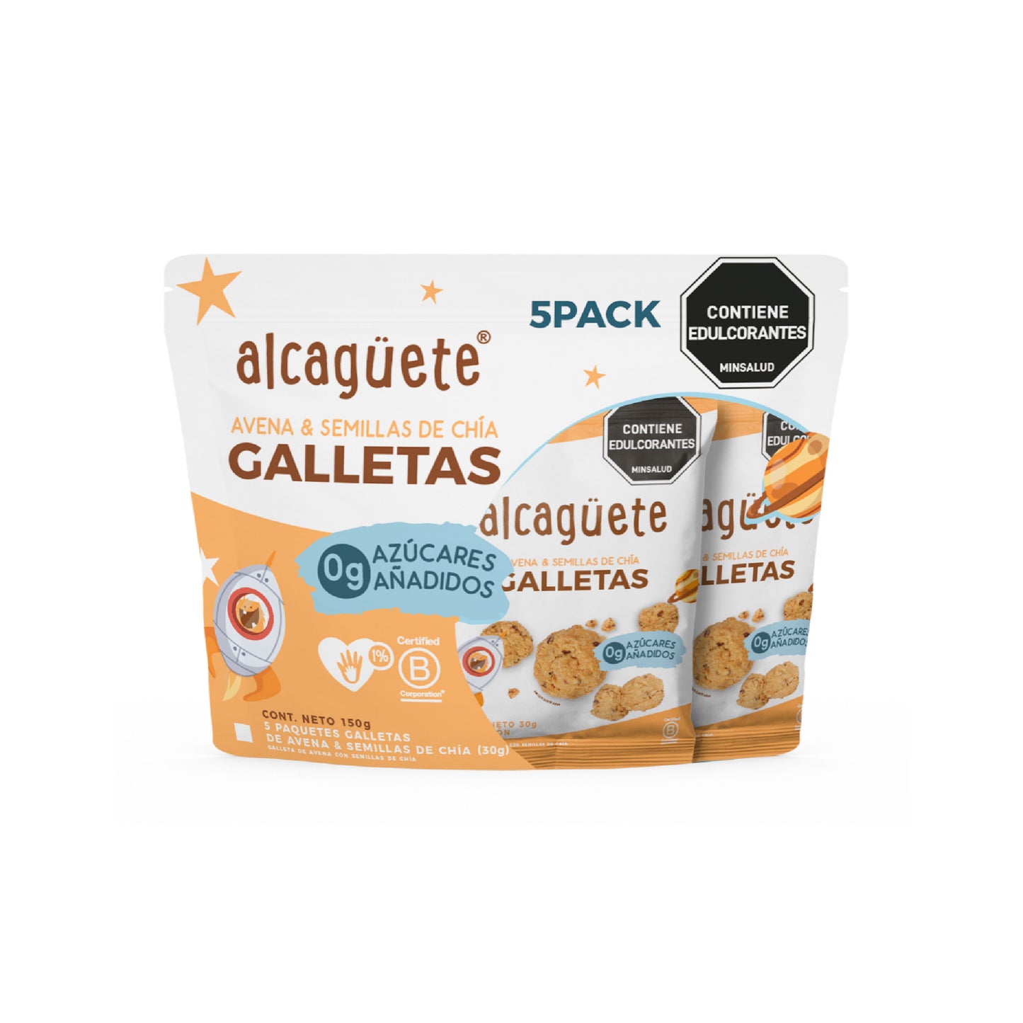5 Pack Galleta de Avena y Chia Alcaguete