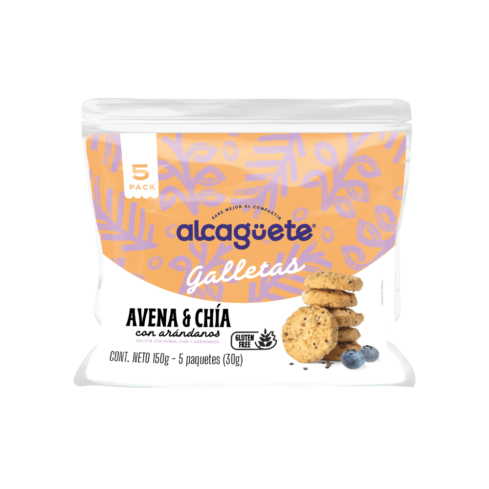 5 Pack Galleta de Avena y Chia Alcaguete