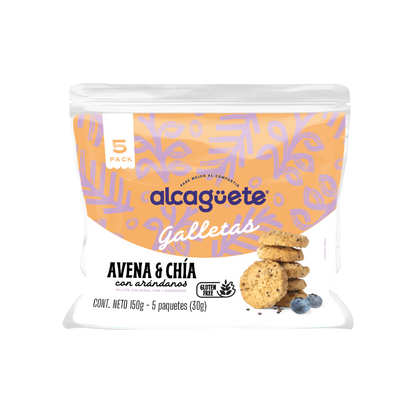 5 Pack Galleta de Avena y Chia Alcaguete