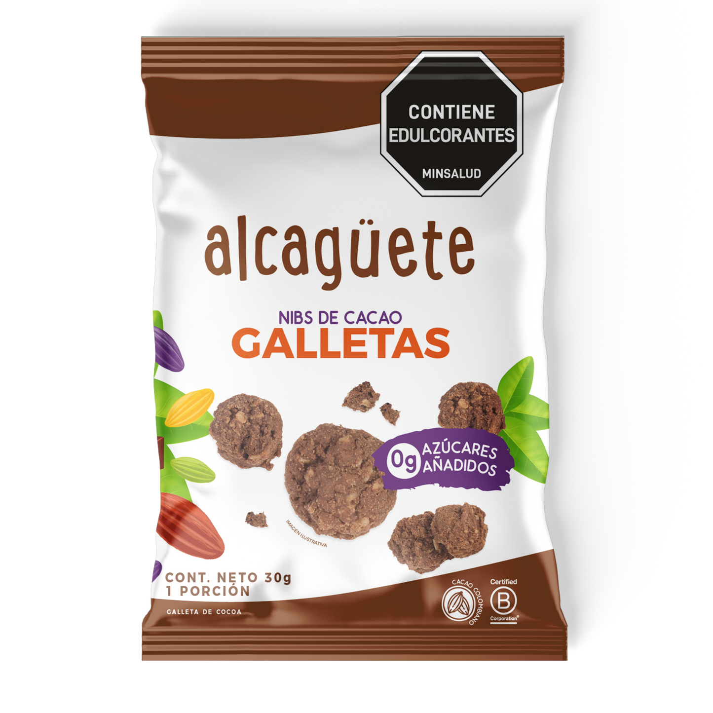 MP 5 pack Galletas Nibs Cacao Alcaguete 150g