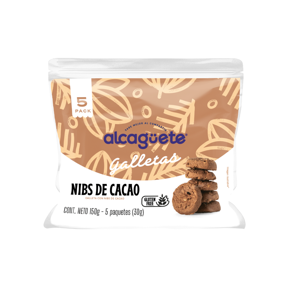 5 Pack Galletas Nibs de Cacao