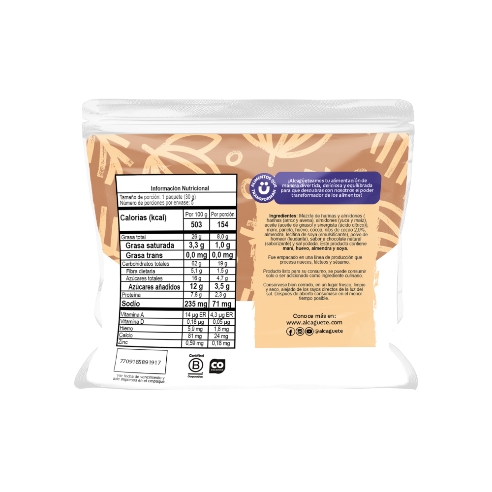 5 Pack Galletas Nibs de Cacao
