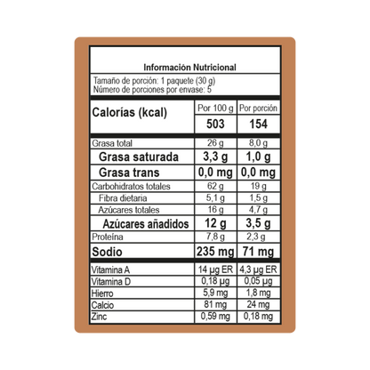 5 Pack Galletas Nibs de Cacao