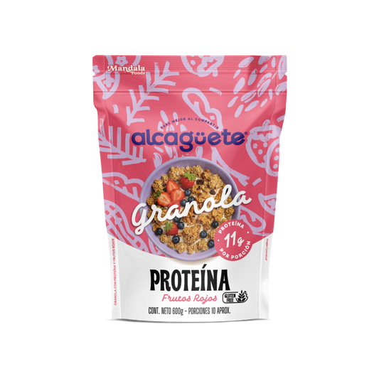 Granola con proteína sabor Frutos rojos 600 grm