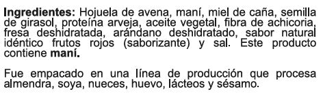 Granola con proteína sabor Frutos rojos 600 grm