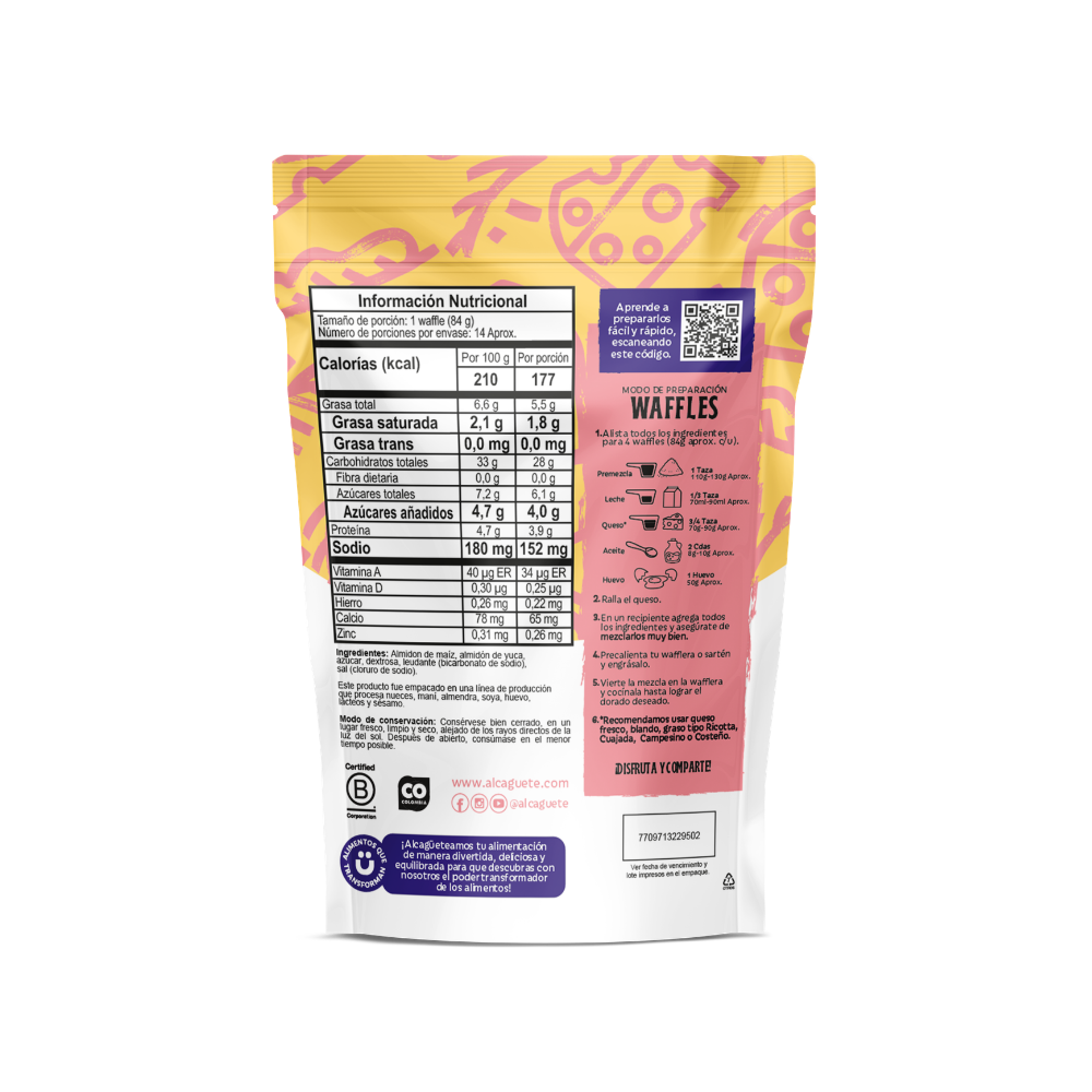 Premezcla waffles de Almojábana 400g