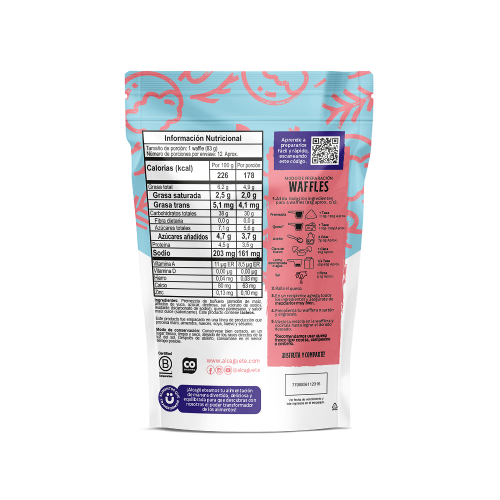 Premezcla Waffles Buñuelo 380g