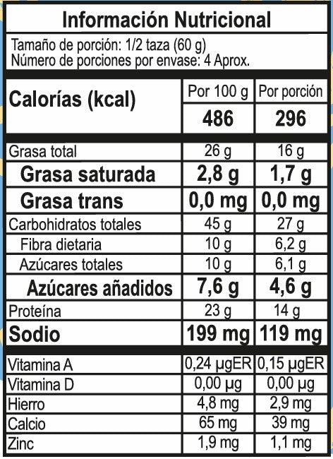 Granola con proteína sabor Vainilla Canela 250 grm