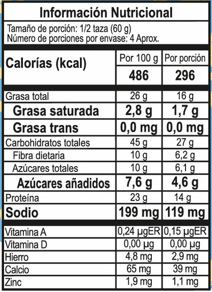 Granola con proteína sabor Vainilla Canela 250 grm
