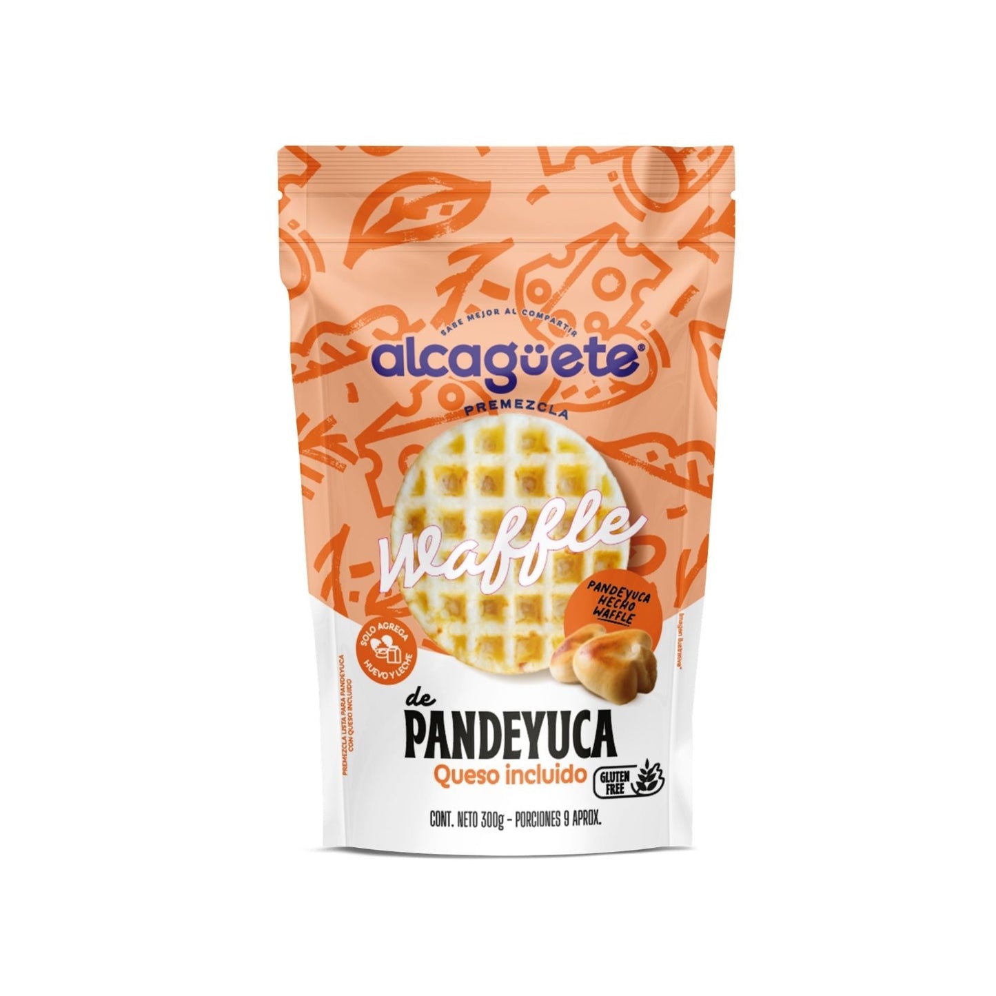Premezcla Waffles Pandeyuca con Queso incluido 300g